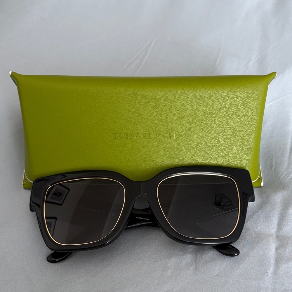 Tory Burch Black Sunglasses with Gold Accent